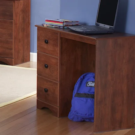 Casual Cinnamon Fruitwood 3-Drawer Student Desk